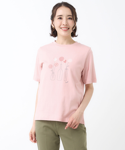 house on the hill フラワーTシャツ 新品タグ付き　90 レディース フラワーモチーフ 半袖 Tシャツ通販 [0302-63209