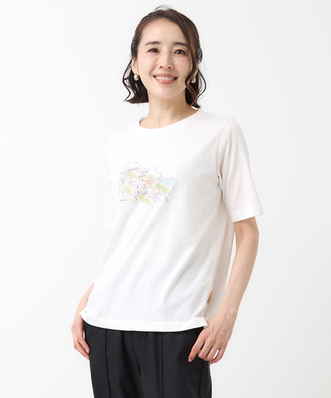 レディース 水彩調 プリント Tシャツ【吸汗速乾】通販 [0302-63222