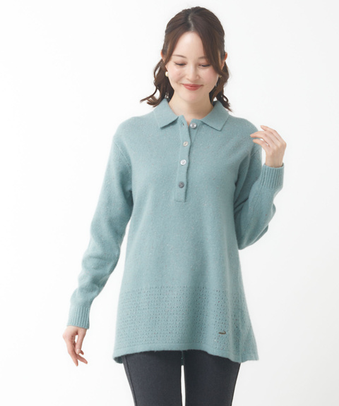 レディース シルクブレンド ネップ ニットチュニック通販 [0303-48302