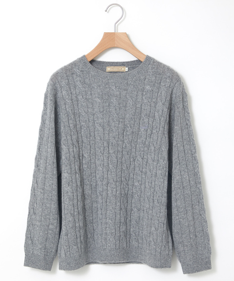 レディース カシミヤ ケーブル プルオーバーニット【一部店舗限定