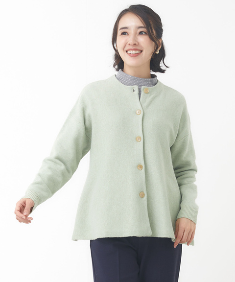 レディース フレアシルエット ニットカーディガン【手洗いOK】通販