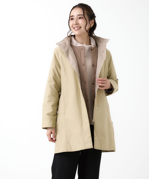 未使用　タグ付き　クロコダイル　切り返し　ダウンコート　ライトベージュ レディース ダウンライナー付き コート通販 [0304-58400