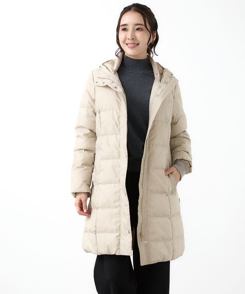 レディース タフタダウン ロング コート【撥水加工】【一部店舗限定