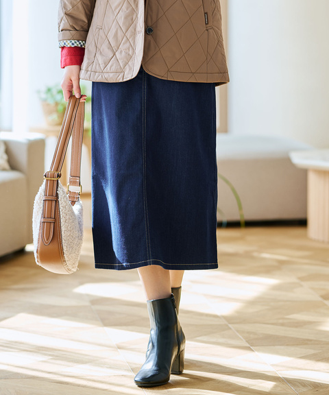 レディース ストレッチ デニム スカート通販 [0306-55600