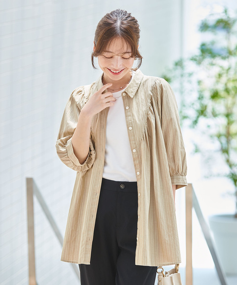 レディース スノーリネン デザイン チュニック【接触冷感】通販 [0321