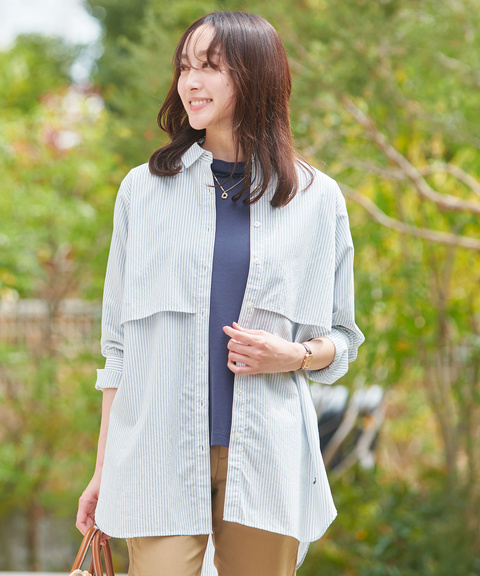 レディース シルクブレンド レイヤーデザイン チュニック通販 [0321