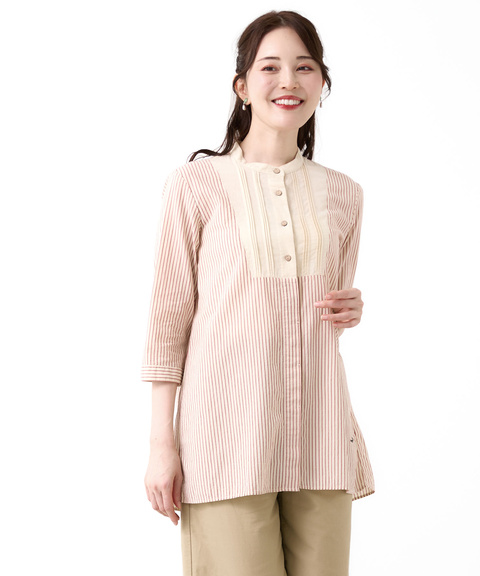 レディース 切り替え 七分袖 チュニック通販 [0321-55701