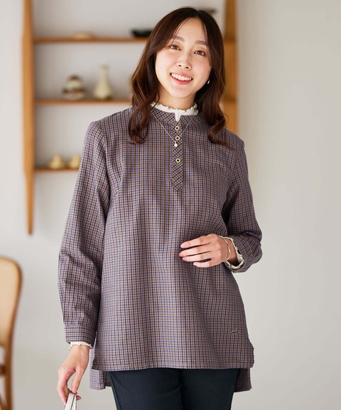 レディース マルチギンガム チュニック通販 [0321-55705