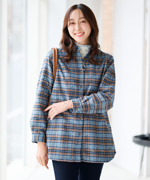 レディース ツイードライク チェック柄 チュニック通販 [0321-57700