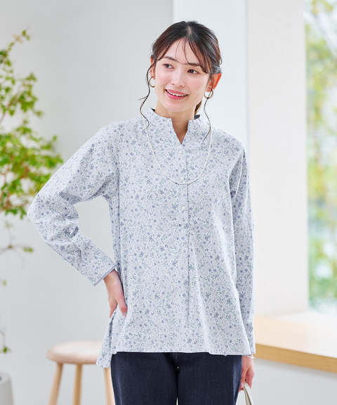 レディース 花柄 スキッパー チュニック通販 [0321-61703