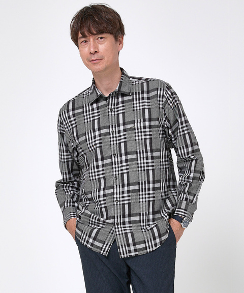 メンズ サーモ素材 チェック柄 シャツ通販 [1001-58103