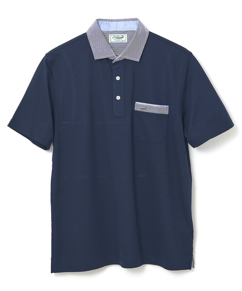 スノーコットン 布帛襟 ポロシャツ【接触冷感】