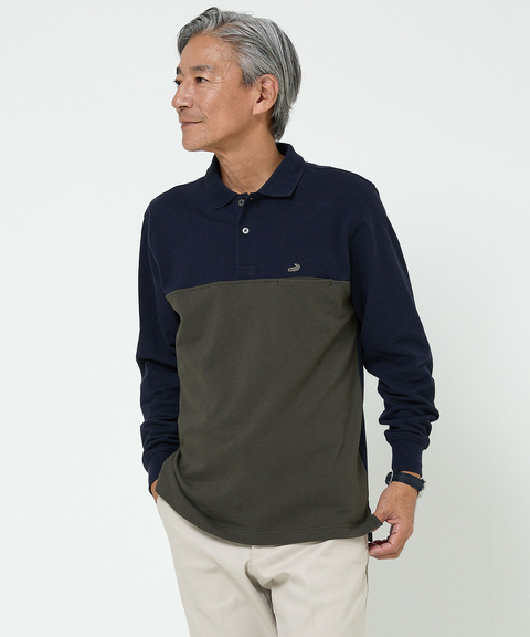 メンズ 配色切り替え ポロシャツ通販 [1002-56206] - クロコダイル