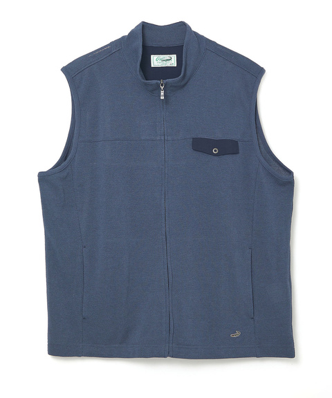 鹿の子 ポケットデザイン ジップベスト