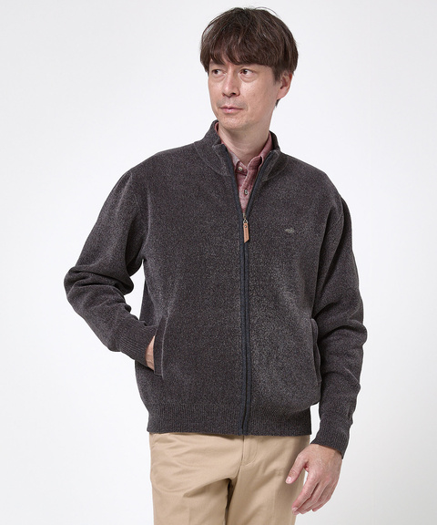 メンズ モールニット フルジップ ブルゾン通販 [1003-58302