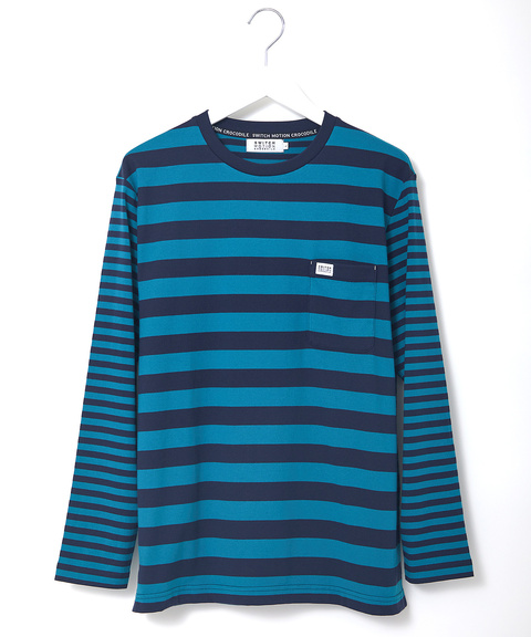 メンズ クレイジー ボーダー柄 カットソー通販 [1502-45274