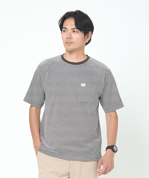 メンズ ロゴプリント クルーネック Tシャツ【ウガンダ