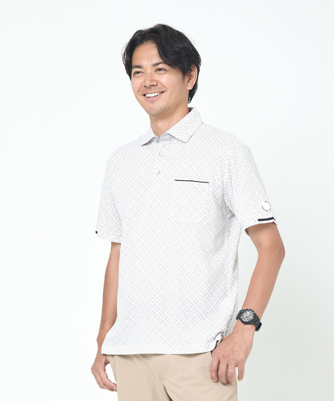 tmk様おまとめ用 パーリーゲイツ トリコロールカラー 鹿の子ポロシャツ M メンズ モノグラム プリント 鹿の子 ポロシャツ通販 [1502-53280