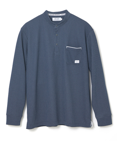 メンズ スタンドカラー パイピング Tシャツ通販 [1502-61276