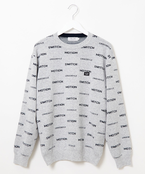 メンズ ウールブレンド ロゴジャカード ニット【手洗いOK】通販 [1503