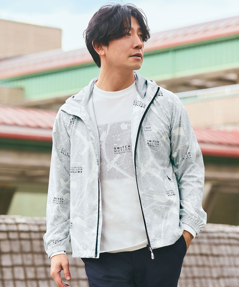 メンズ タフタ プリントデザイン ブルゾン【撥水】通販 [1504-51473