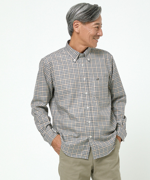 メンズ クロコダイルタータン ノンアイロン シャツ通販 [1601-45105