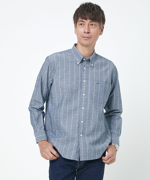 メンズ ドビー ダンガリー ストライプ柄 シャツ通販 [1601-52101