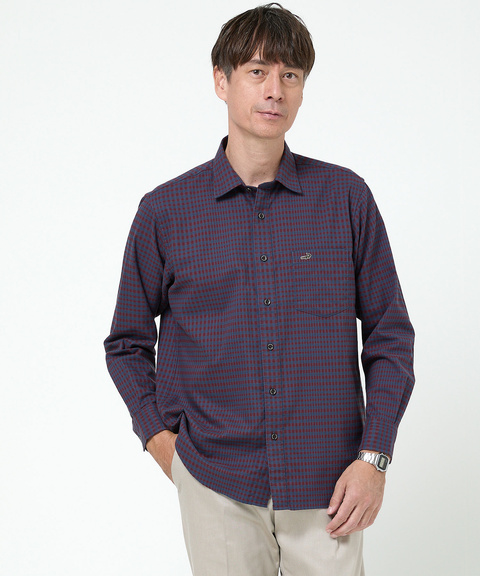 メンズ ギンガムチェック柄 レギュラーカラー シャツ通販 [1601-56101