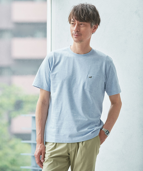 ポケット付きワンポイントTシャツ【TEMP-C】  