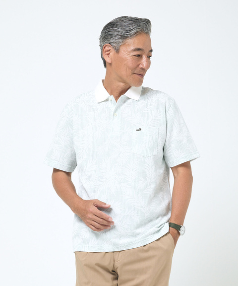 クロコダイル　ミントグリーン ニット & 水色 チェックシャツ 2129968417.jpg?1703499694