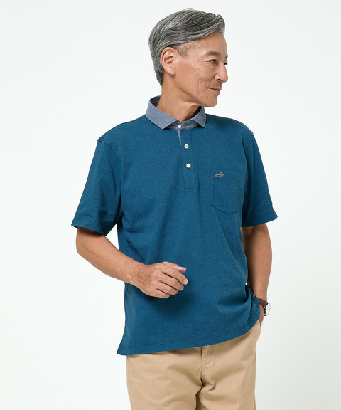 メンズ 地柄 ストライプ ポロシャツ通販 [1602-54219] - クロコダイル