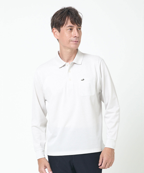 メンズ 地柄 長袖 ポロシャツ通販 [1602-55202] - クロコダイル