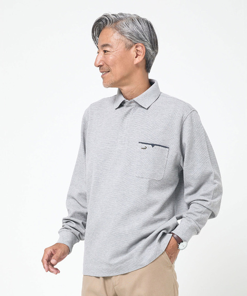 メンズ 鹿の子 メランジカラー ポロシャツ通販 [1602-55207