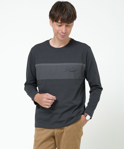 メンズ 胸ライン デザイン 長袖Tシャツ通販 [1602-56202