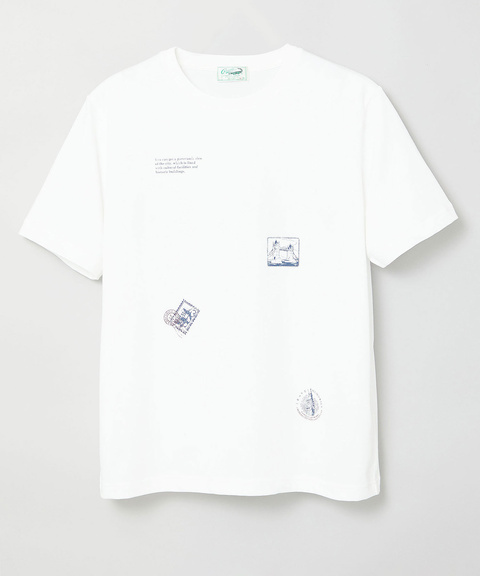 スタンププリント プレーティング Tシャツ
