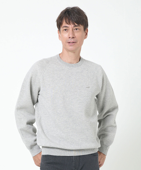 STONE  コットン　クルーネック　トレーナー　チャコール　M メンズ コットン クルーネック トレーナー【手洗いOK】通販 [1603