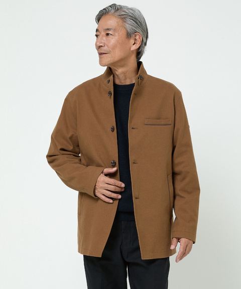 ⭐︎専用⭐︎Lacoste ノーカラー ブラウンジャケット メンズ ジャージーメルトン スタンドカラー ジャケット通販 [1604