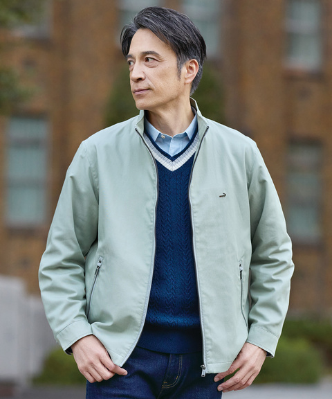 メンズ シャンブレーツイル ジップ ブルゾン【吸汗速乾】通販 [1604