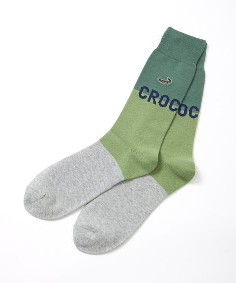 メンズ カラーブロック ロゴ ソックス通販 [1607-41701