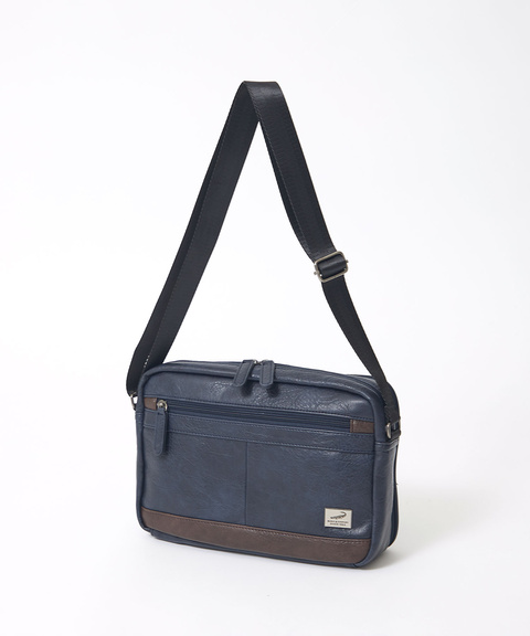メンズ 合成皮革 切り替え ショルダーバッグ通販 [1608-55802
