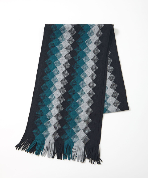 メンズ アーガイル柄 ソフトタッチ マフラー通販 [1619-57831