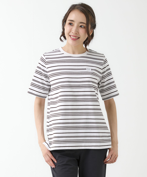 レディース パネルボーダー サイドスリット カットソー通販 [2002