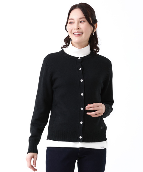 レディース ウールブレンド アゼクルーネック カーディガン通販 [2003