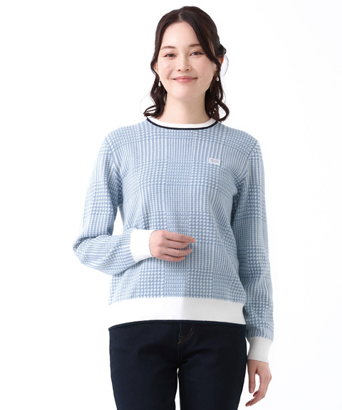 琥*ん様 美品 パラスパレス モックネックニット 千鳥柄 ウールアルパカ