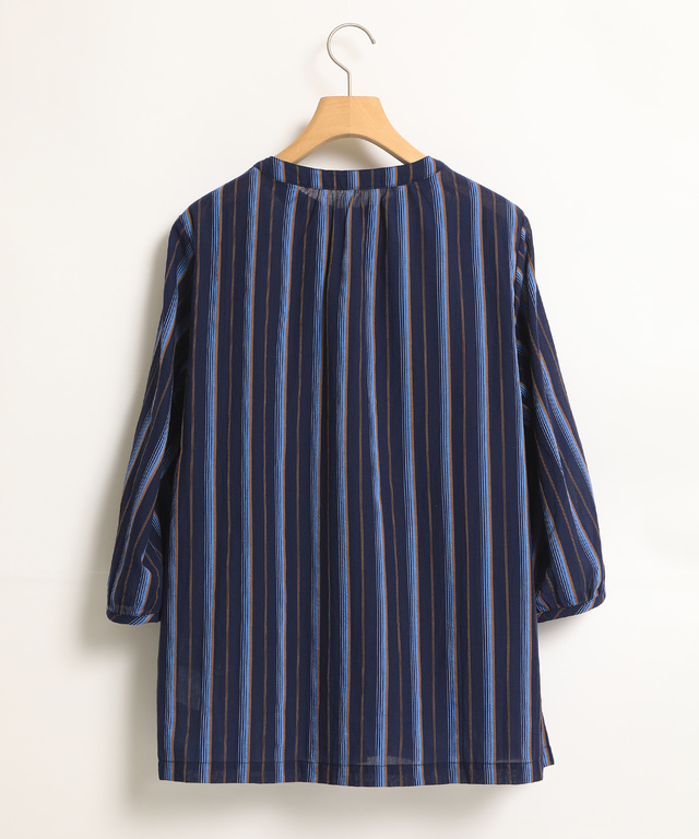 ストライプシフォンブラウス