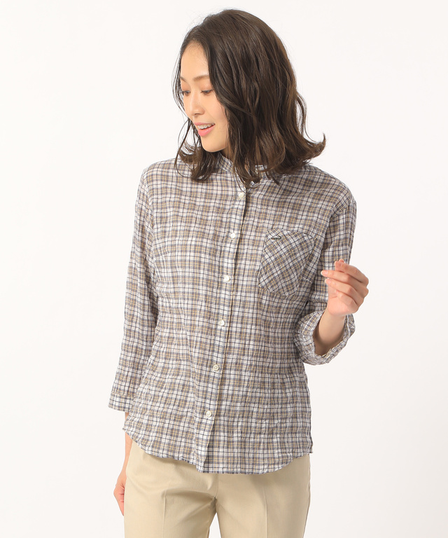 レディース スタンド衿シャーリングシャツ 日本製生地 通販 0101 クロコダイル Crocodile 公式通販サイト レディース スタンド衿シャーリングシャツ 日本製生地 通販 0101 クロコダイル Crocodile 公式通販サイト