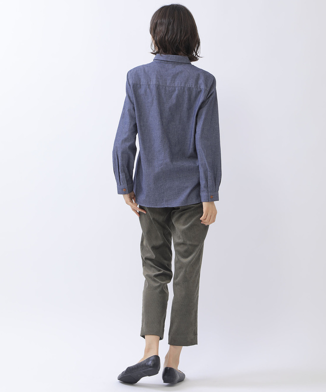 バック切り替え チェック シャツ