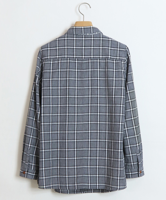 バック切り替え チェック シャツ