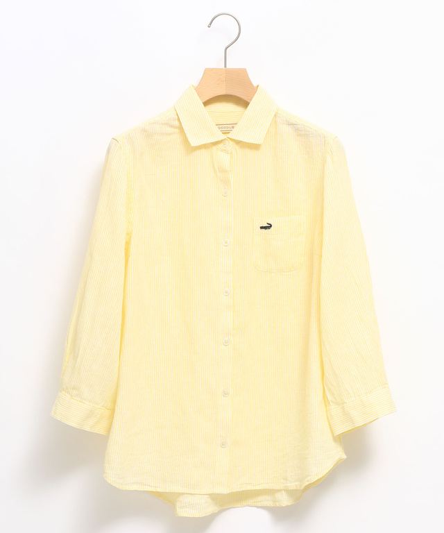 リネンブレンド シャンブレー シャツ