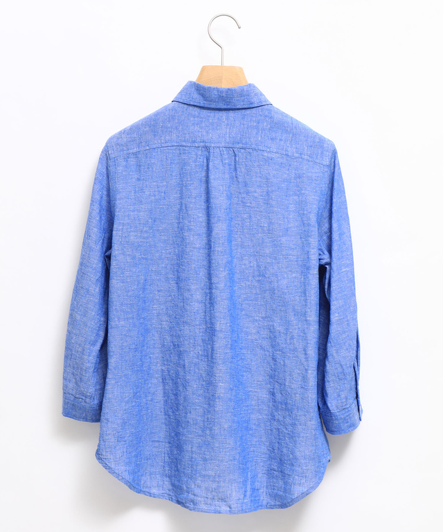 リネンブレンド シャンブレー シャツ